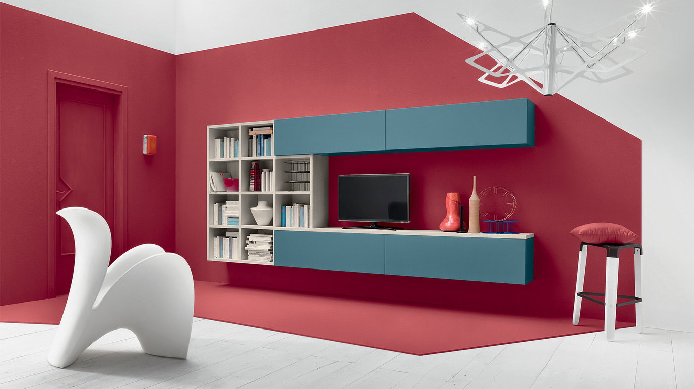 Living e programma libreria di Veneta cucine